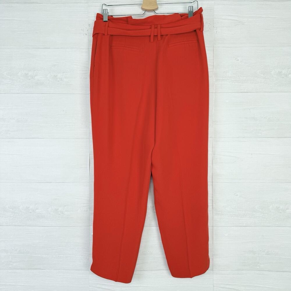 Boden Melina High Waist Paperbag Trouser Pants Size 10 R Poppy Red Preppy Office - Picture 5 of 15